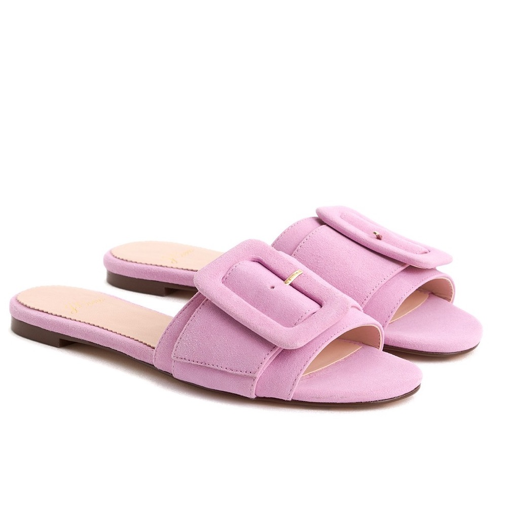 J Crew Cora Buckle Slide Sandals